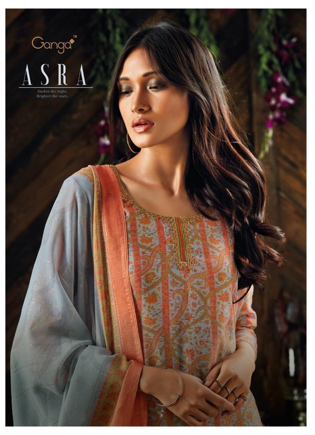 Ganga fashion asra kota silk embroidered designer salwaar suit catalogue from surat ganga wholesaler