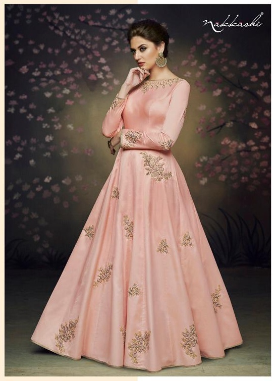 Nakkashi rare exclusive designer readymade gown catalogue from surat dealer best price