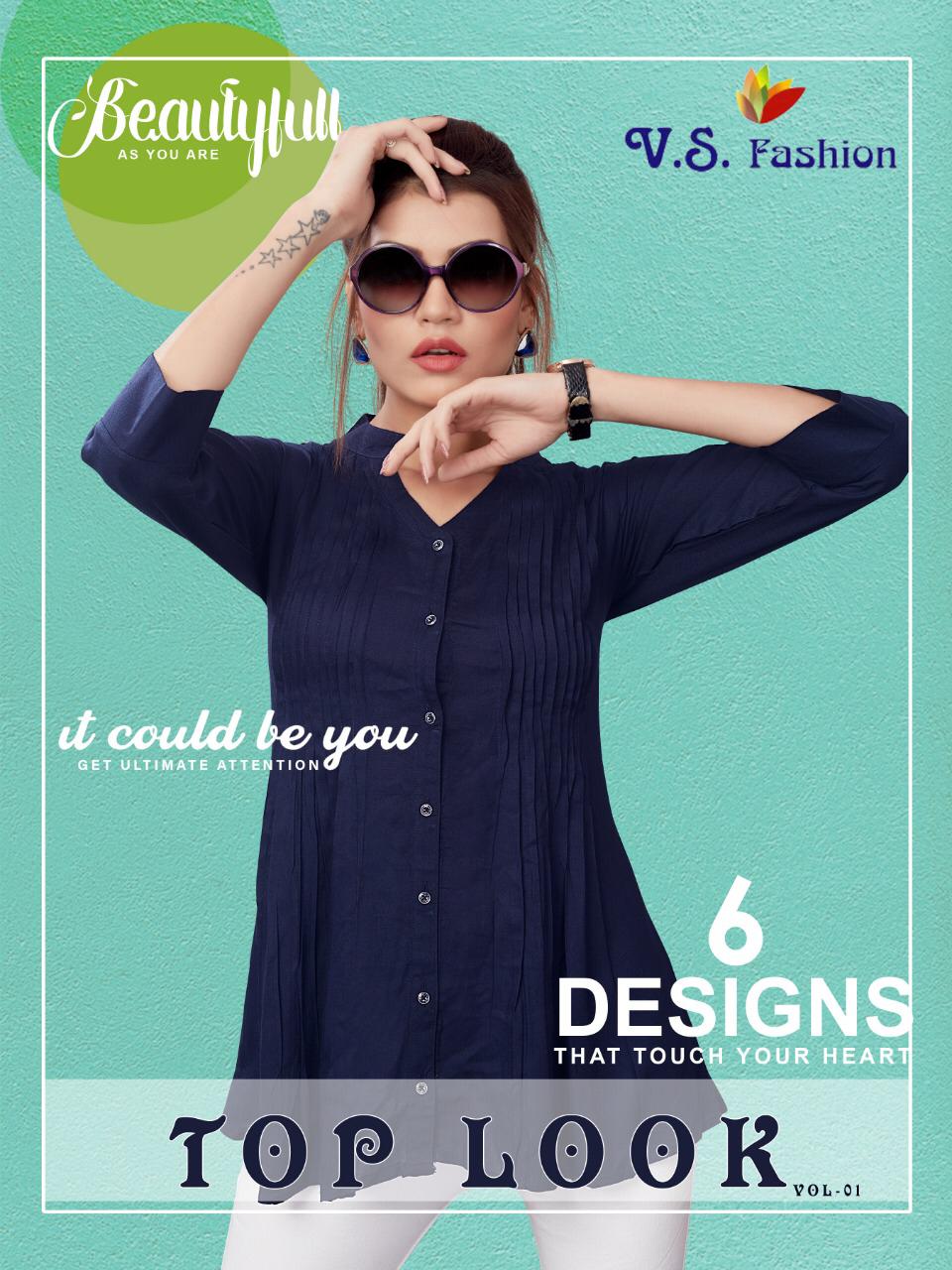 VS fashion top look vol 1 designer short top catalogue supplier in surat