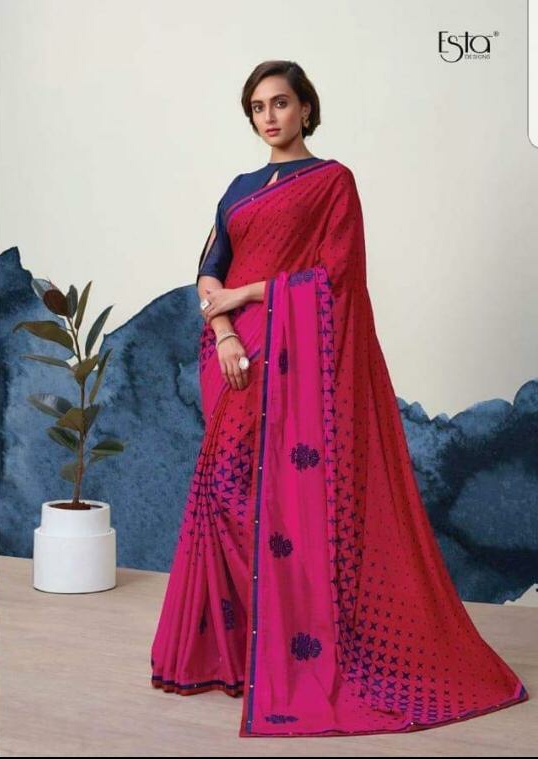 Esta Designs inspire designer printed saree catalogue supplier Surat wholesale price