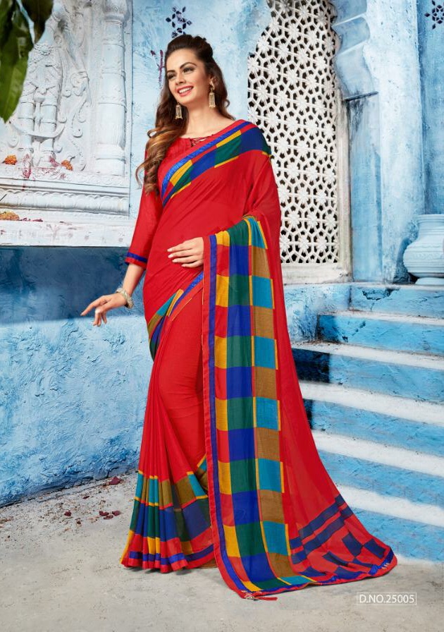 Shree Kaushal Ladli fancy printed saree catalogue supplier Surat