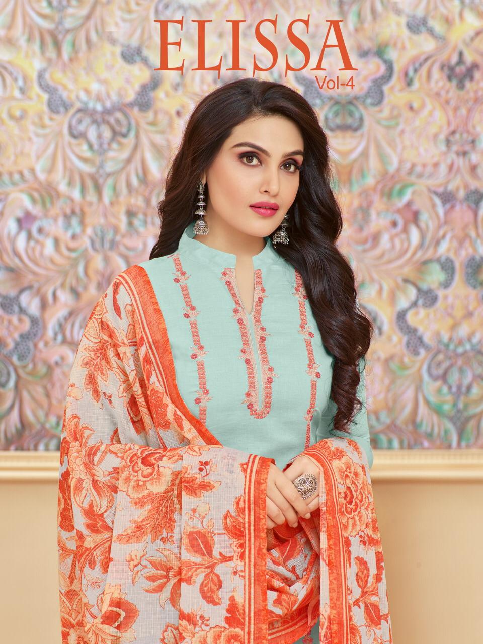 Moof fashion Elissa vol 4 Stylish Work Silk salwar suit catalogue supplier in surat