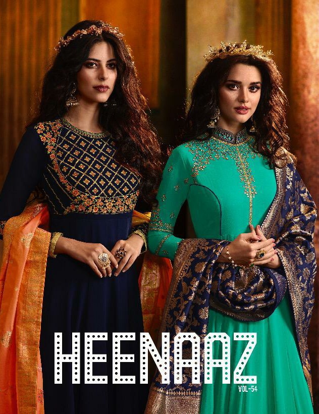 Heenaz vol 54 Designer party wear Kali dress Catalog wholesale price Surat best rate