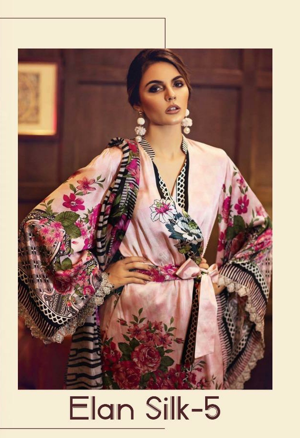 Deepsy suit Elan Silk Vol 5 Fancy Pakistani salwar Kameez Catalog wholesale price surat
