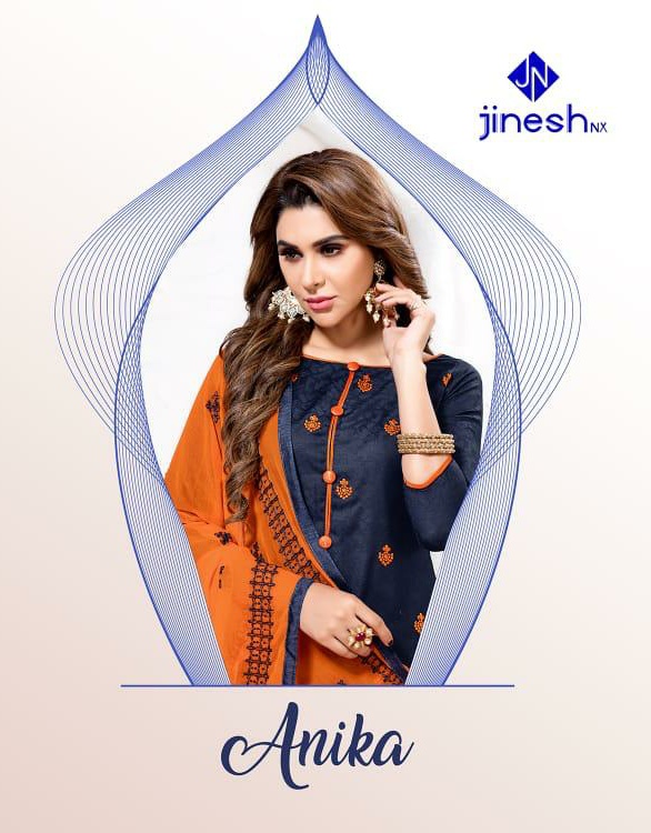 jinesh NX Anika Vol 1 Jacquard fancy Cotton Salwar Kameez Catalog wholesaler surat