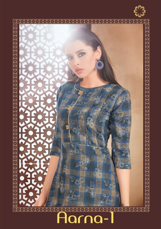 Mirana textiles aarna vol 1 cotton denim gown style kurti catalogue wholesale price surat