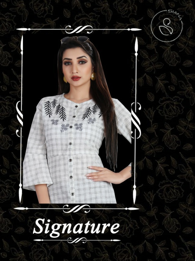 Siana Signature Checks Prints Cotton Kurtis catalogue supplier Surat best price