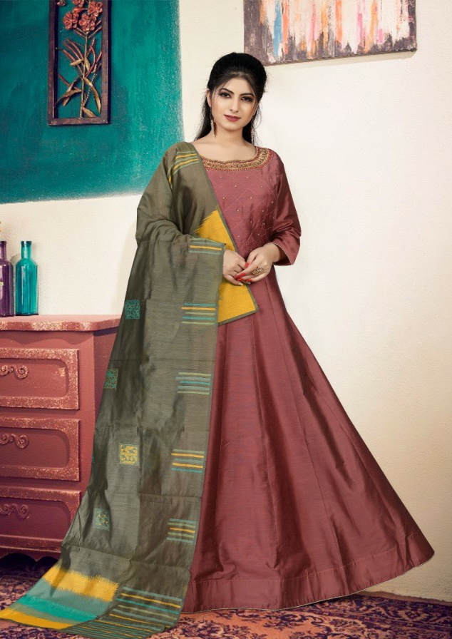 Parvati fabrics rimzim Designer party wear gown with banarasi Dupatta catalogue wholesale price Surat best rate