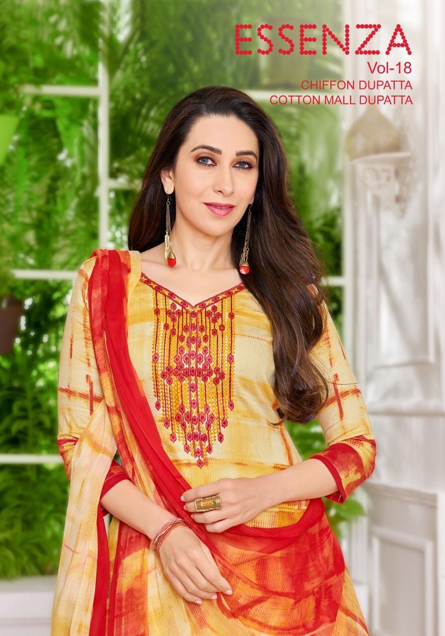 Mahaveer fashion Essenza Vol 18 fancy Printed cotton salwar Kameez catalog wholesale price Surat