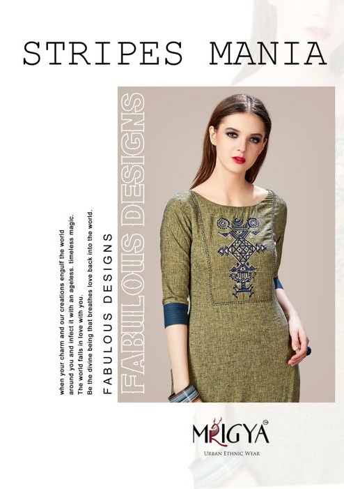 Mrigya clothing Stripes Mania pant Kurtis Designer Set latest catalogwise surat India