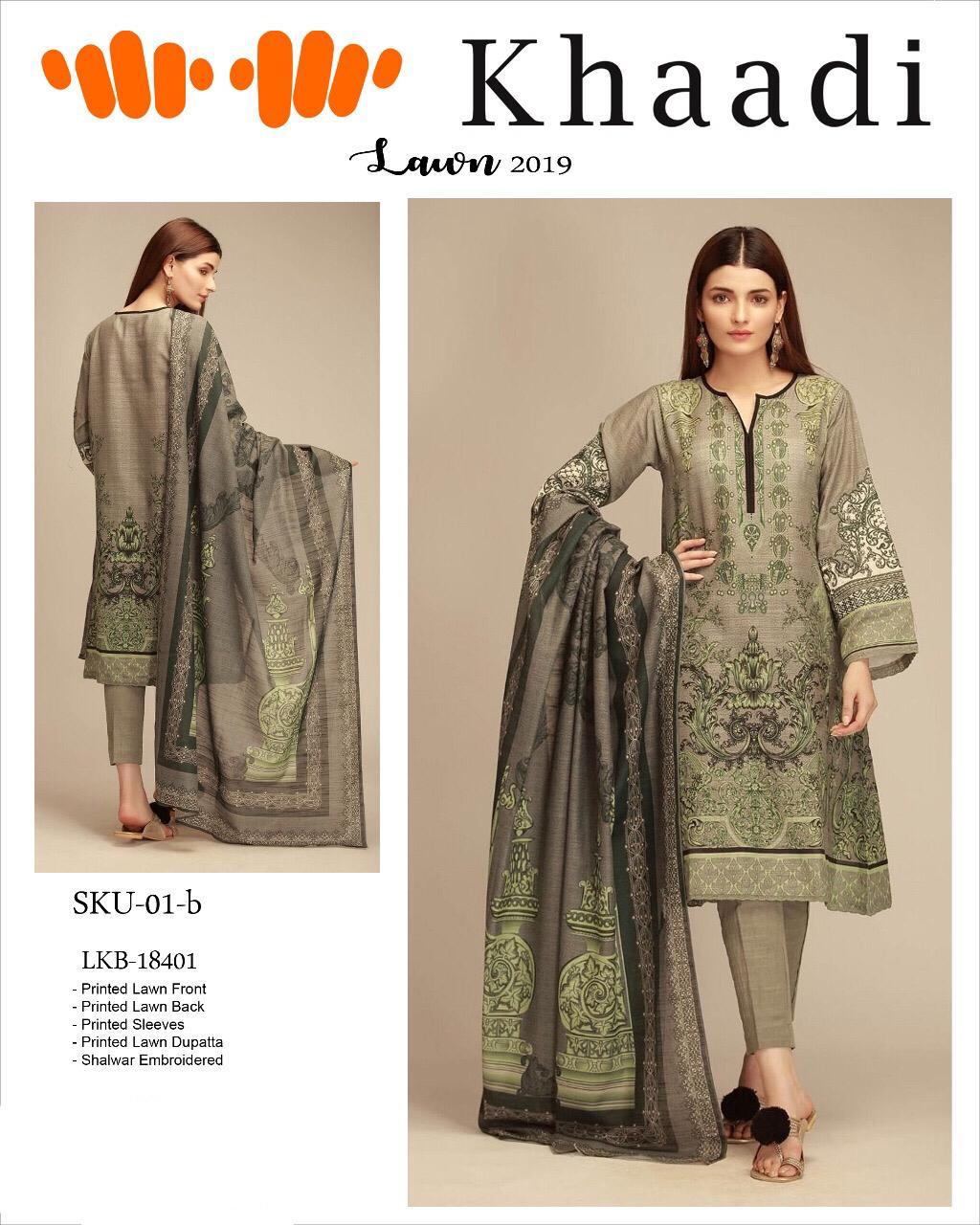 khadi Lawn 2019 Designer pakistani salwar Kameez catalog wholesale price surat best rate
