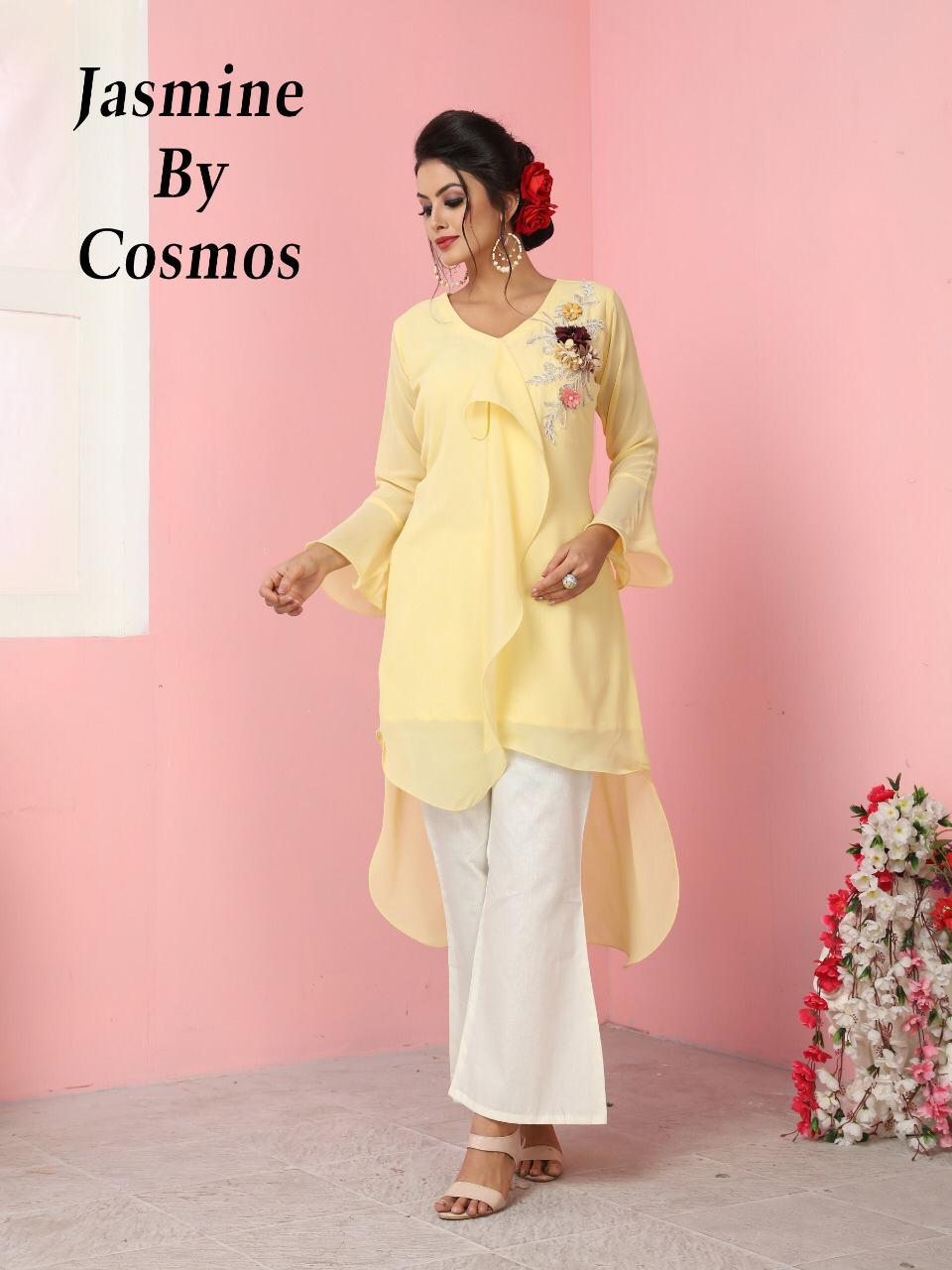 Cosmos Fashion Jasmine deaigner kurti bottom set catalog in wholesale price