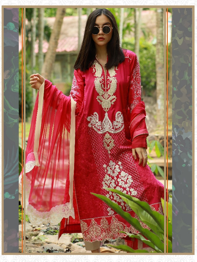 Gouri fashion maria cotton collection vol 19 pakistani dress material catalogue surat wholesale market