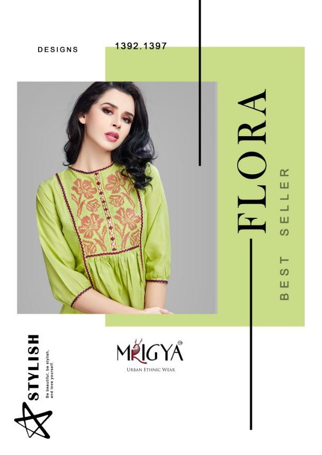 Mrigya Flora exclusive rayon short tops catalog wholesale price surat best rate