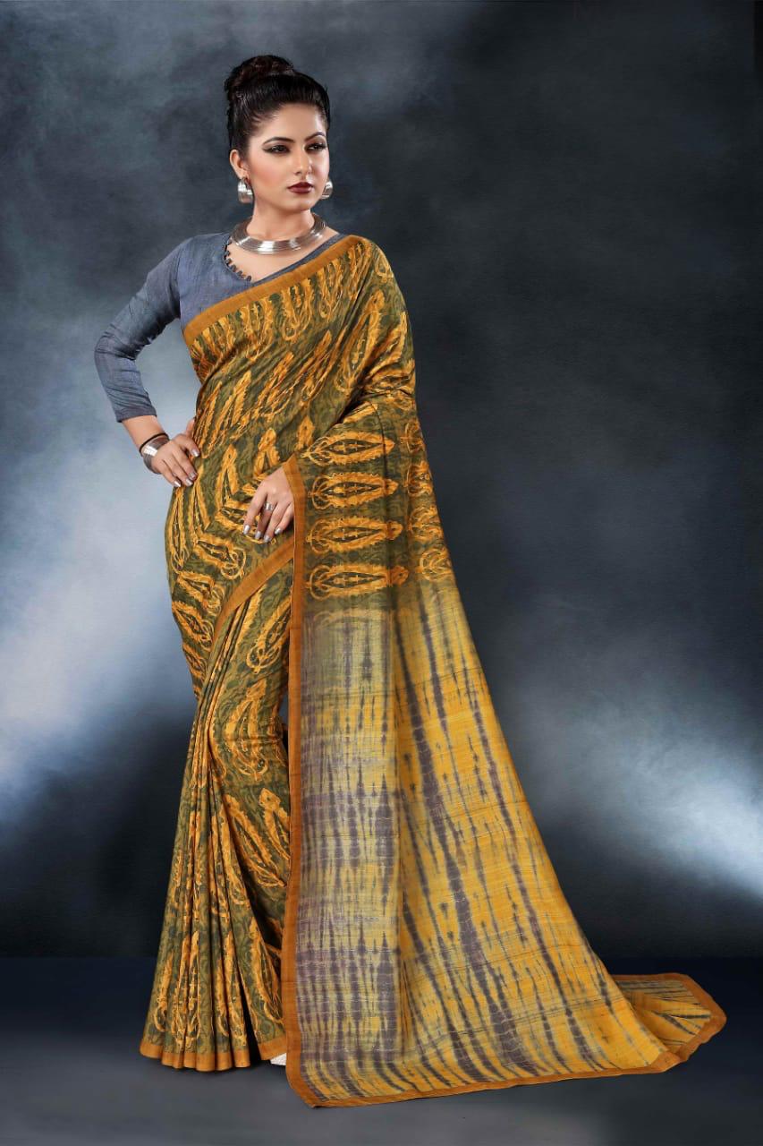Mari fashion Monalisa exclusive stylish digital printed silk saree latest catalog in wholesale price surat