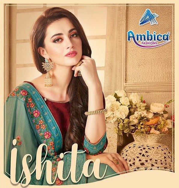 Ambica fashion Ishita designer party wear stylish saree latest catalog at best price