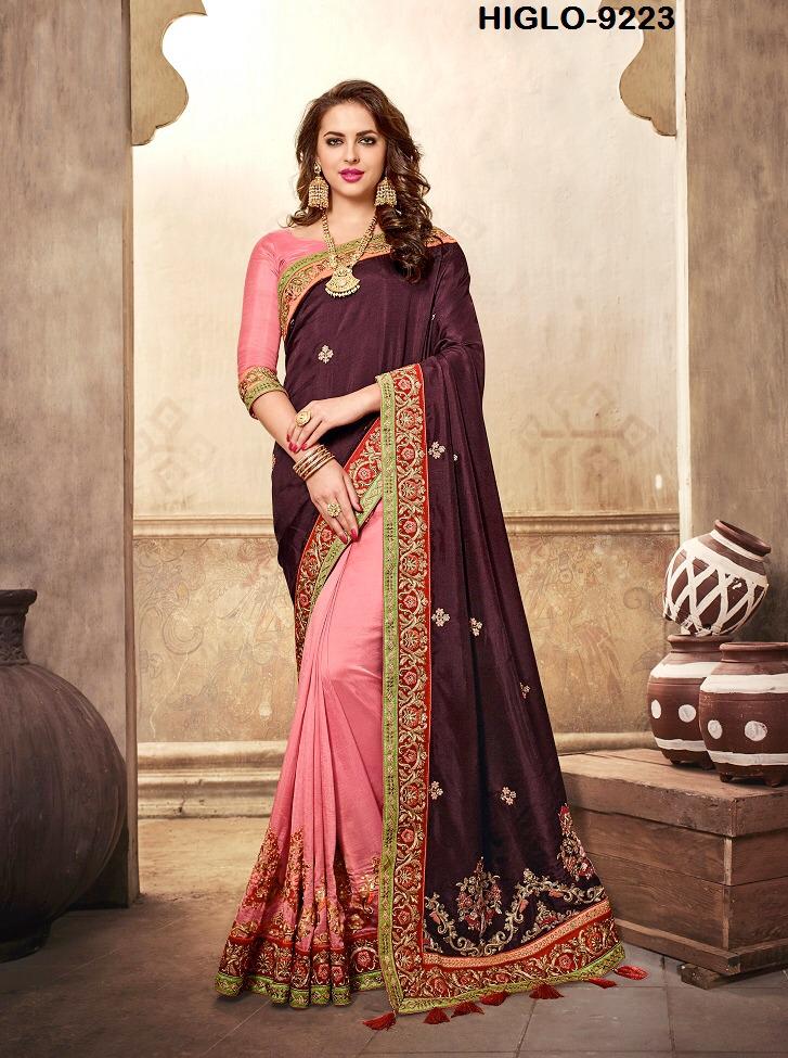 Hitansh fashion Gloria designer party wear saree catalog wholesale price