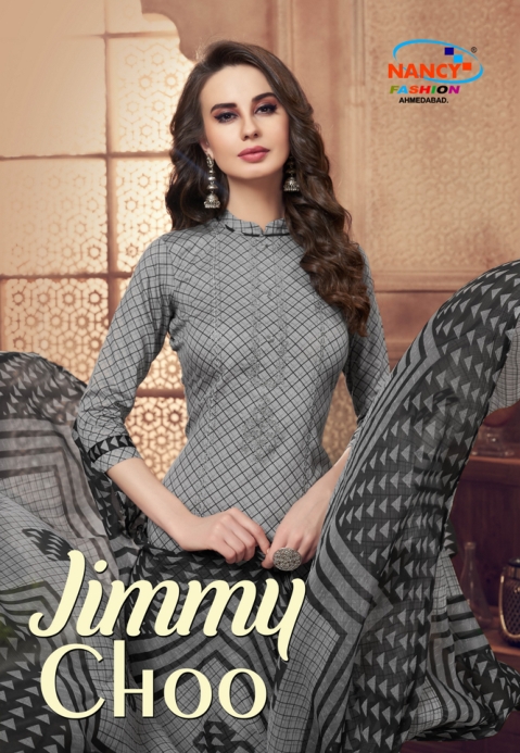 Nancy fashion Jimmy Choo fancy cotton. Salwar kameez latest catalog at best price