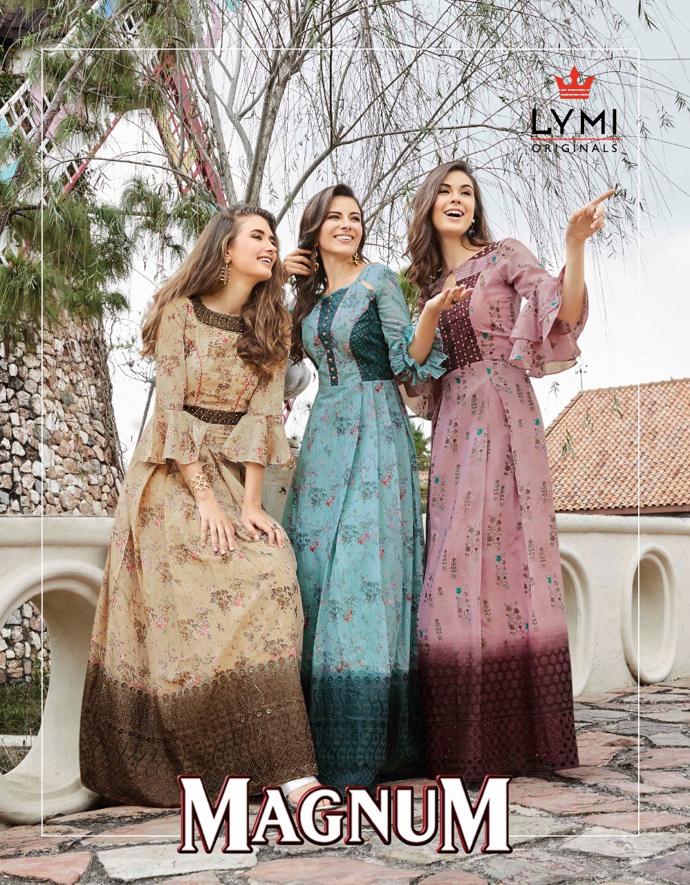 Lymi Originals Magnum designer Digital printed gown Catalog in wholesale price surat