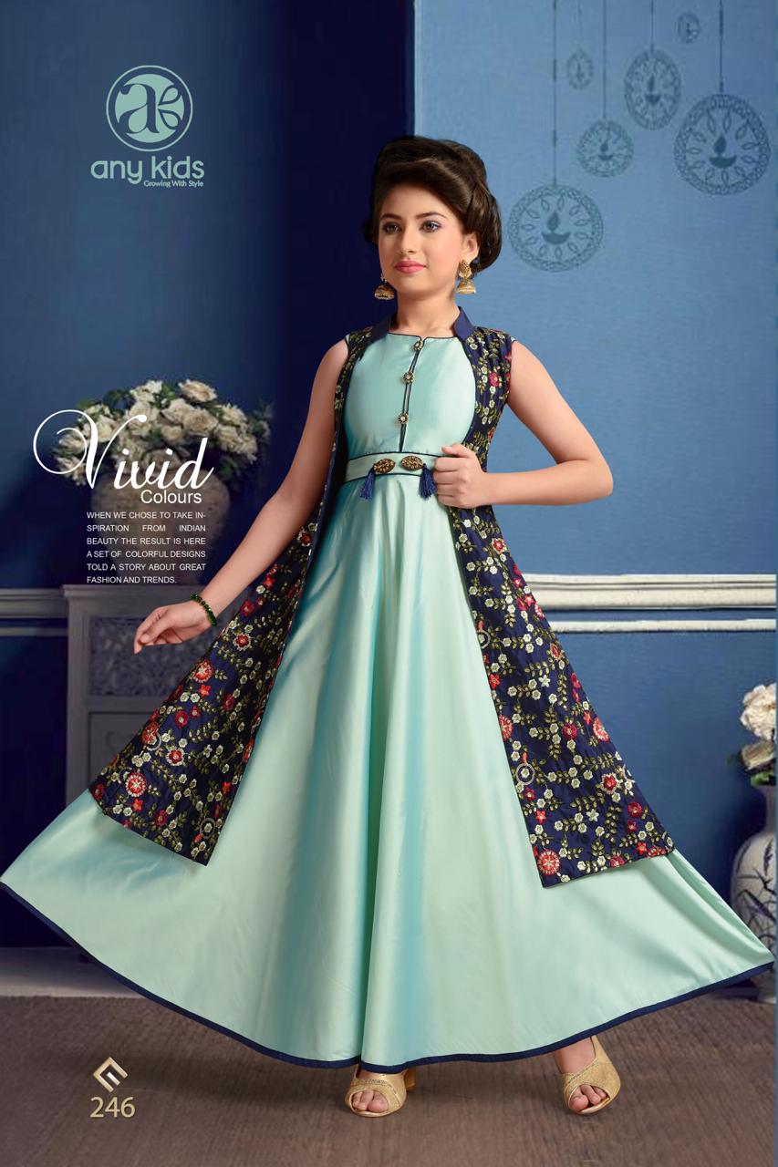 Any kids partywear designer gown catalogue surat best rate