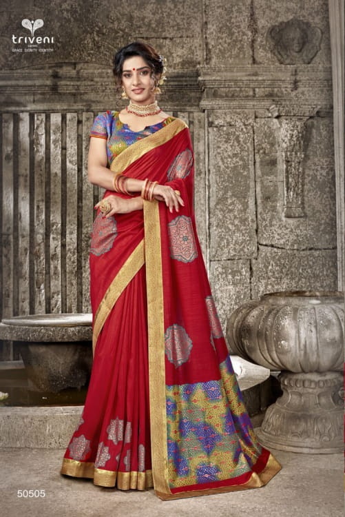 Triveni roshni partywear designer saree catalogue surat wholesaler best price
