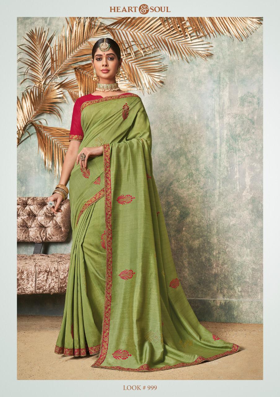 Heart and soul shivali 992-1004 series exclusive designer silk saree catalogue wholesaler surat