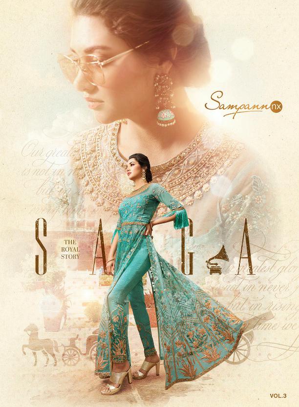 Sampann nx saga 5300 series heavy work eid special anarkali dress collection surat wholesaler best price