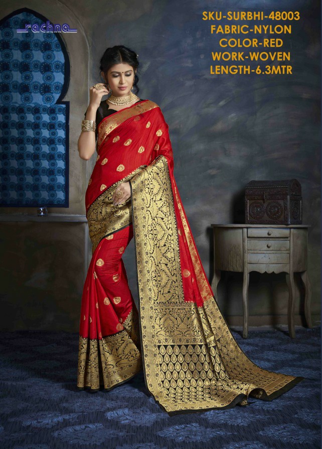 Rachna saree Surbhi Fancy Silk saree Catalog wholesale price surat