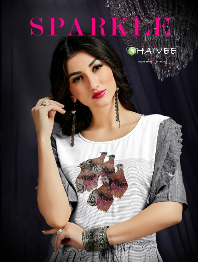 Shivasuki looks sparkle Designer fancy rayon kurtis latest catalog wholesale price Surat