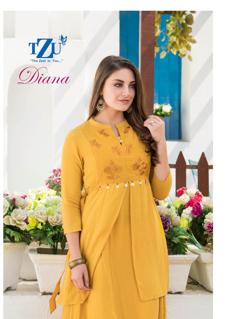 TZU Lifestyle Diana Designer Party wear stylish kurti catalog wholesale price Surat best rate
