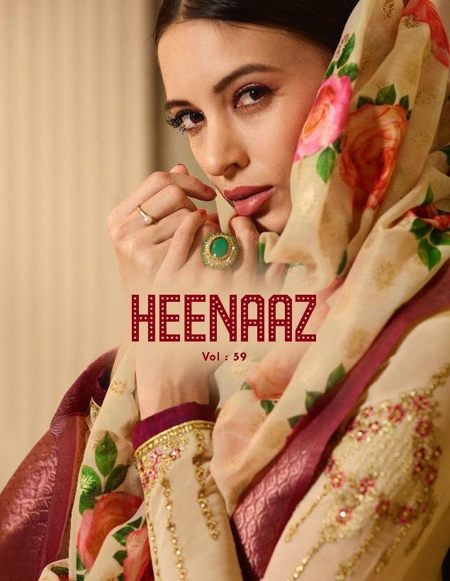 Heenaaz vol 59 partywear designer work salwaar kameez surat wholesalers