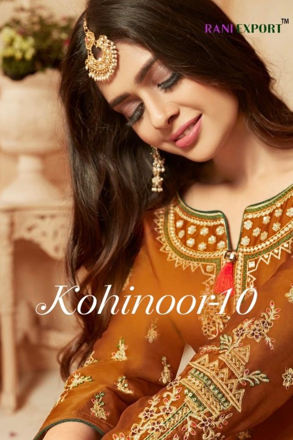 Rani exports kohinoor vol 10 sharara suit catalog surat wholesaler