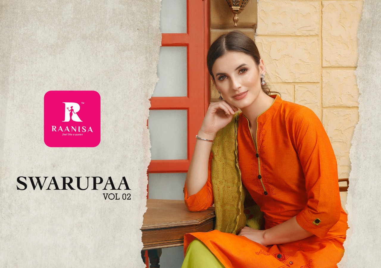 Ranisa swarupaa vol 2 fancy cotton kurti dupatta set catalog wholesaler
