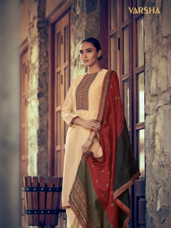 Varsha fashion kaatha vol 2 kora silk designer salwar suit catalog
