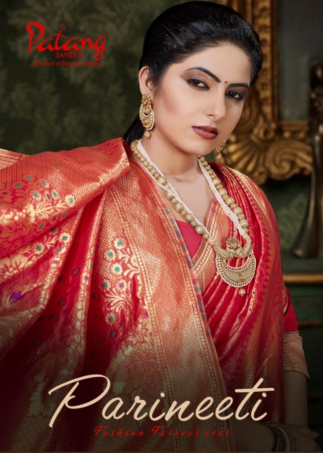 Patang Parineeti art silk designer saree wholesaler best price