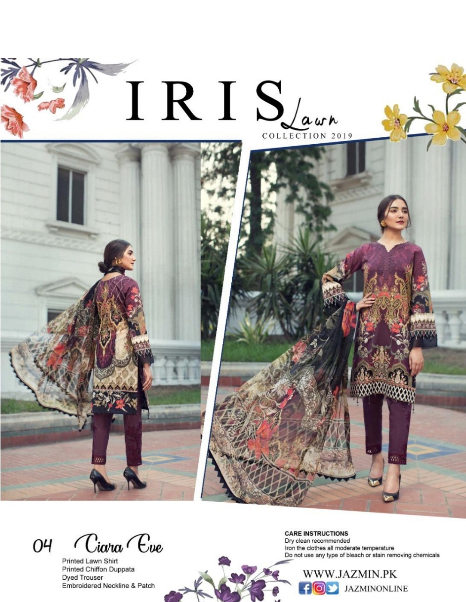 Iris lawn collection 2019 master replica Pakistani ladies suit surat