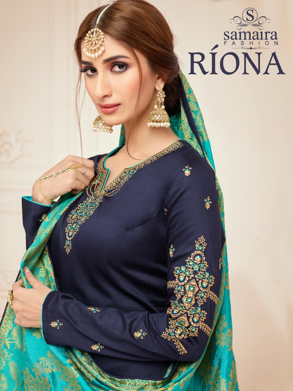 Samaira fashion riona jam cotton embroidery suit banarasi dupatta collection