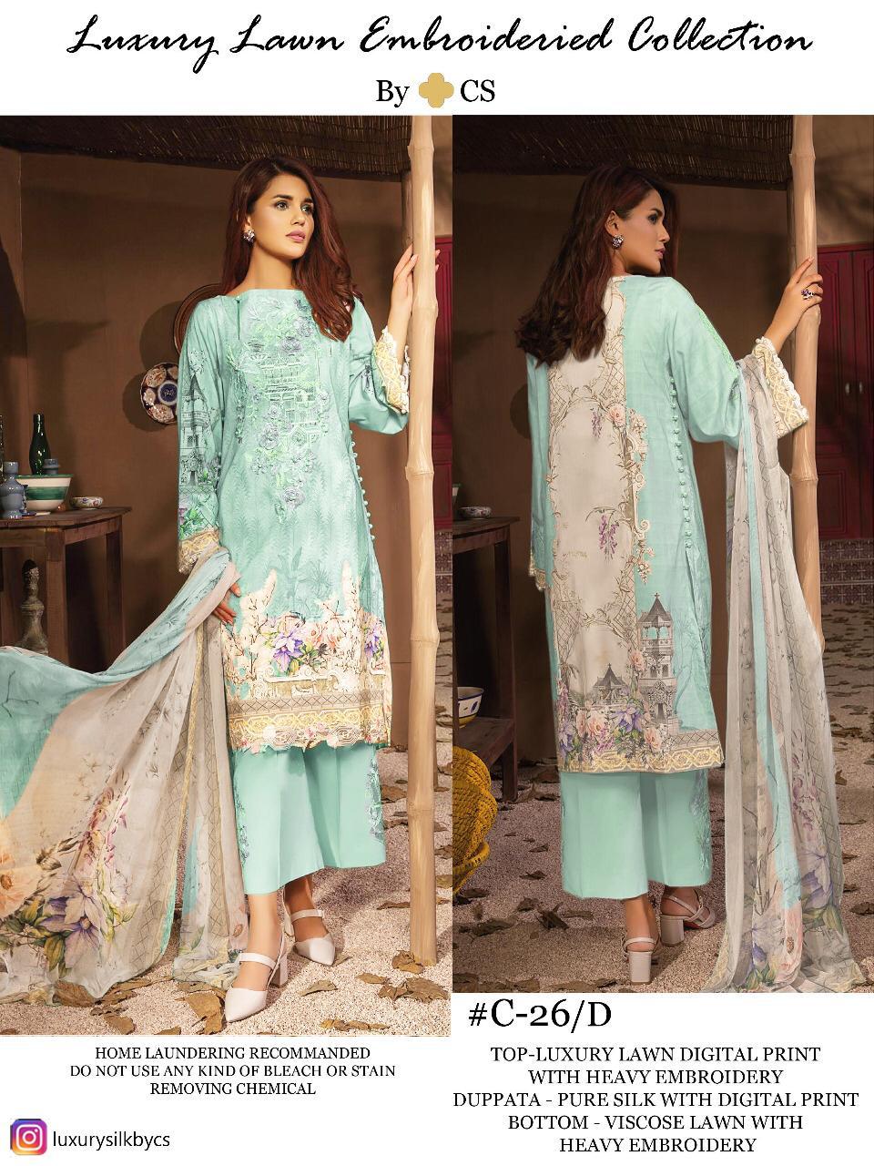 CS Luxury lawn Block Buster 2 Pakistani suit Wholesale Online
