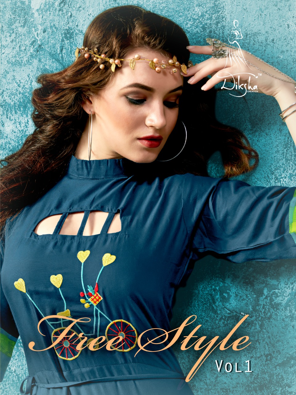 Diksha fashion free style vol 1 rayon designer gown collection surat