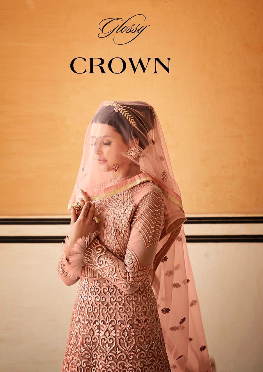Glossy crown heavy designer exclusive dress catalog surat
