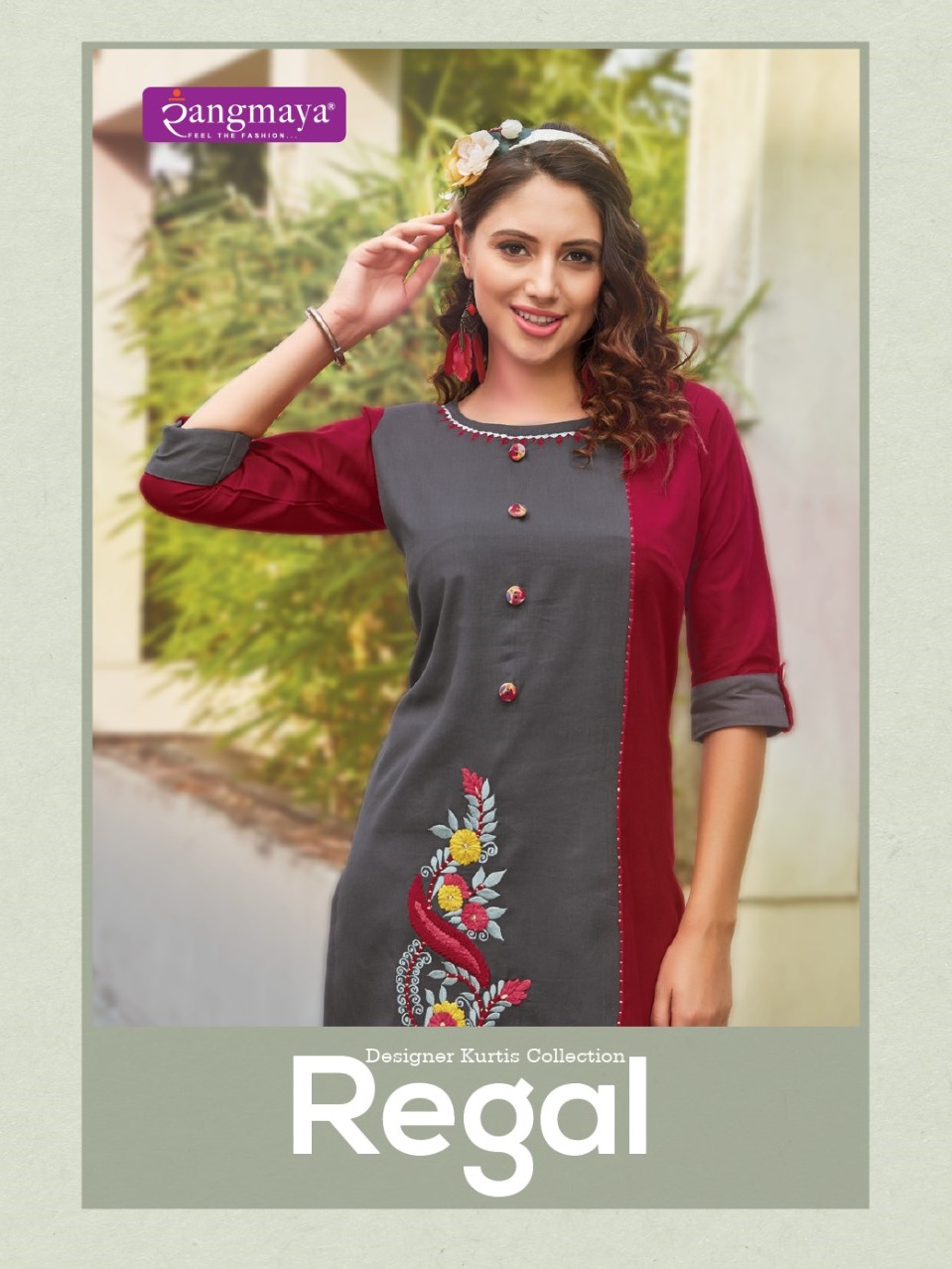 Rangmaya presents regal fancy stylish linen cotton kurti traders