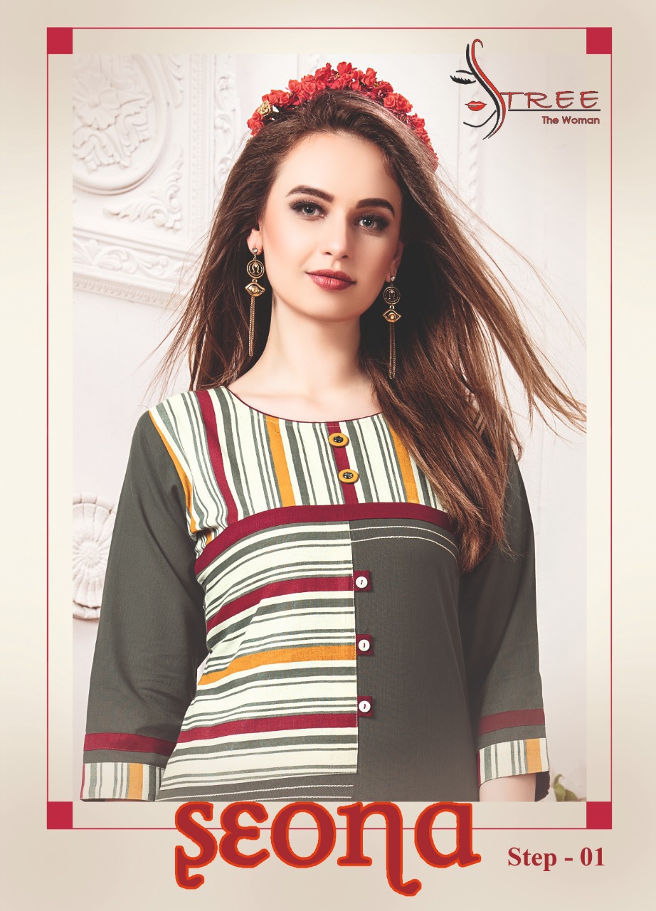 Stree seona stylish cotton kurti catalog dealer surat online