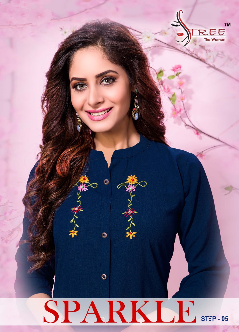 Stree Sparkle vol 5 fancy kurti daily wear collection surat seller