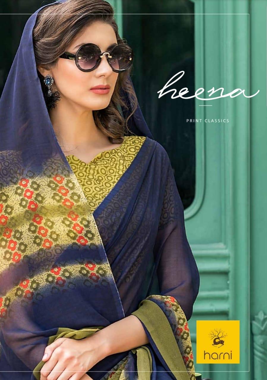Harni Heena georgette printed exclusive design saree online dealer