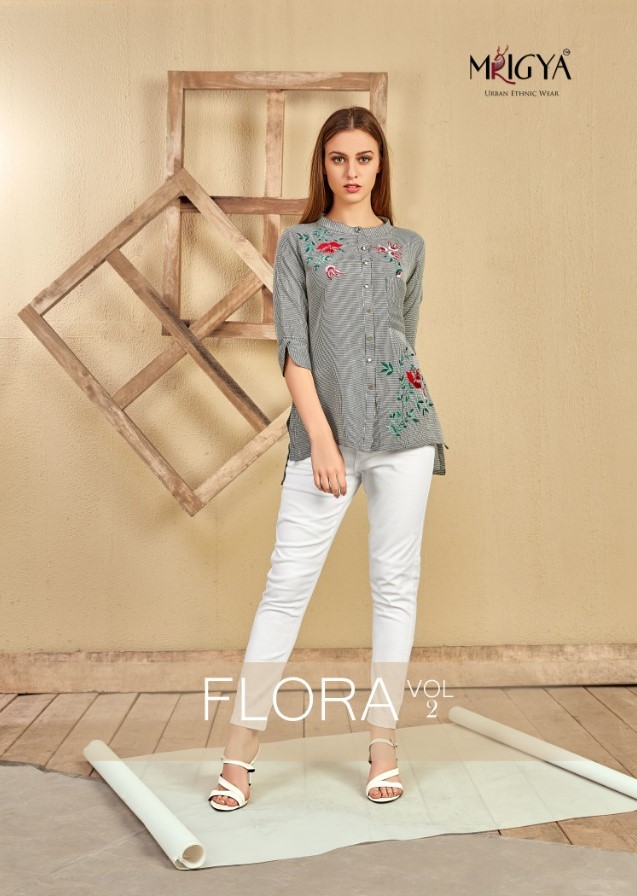 Mrigya Flora Vol 2 Cotton Short Tops Catalog Wholesale Price Surat