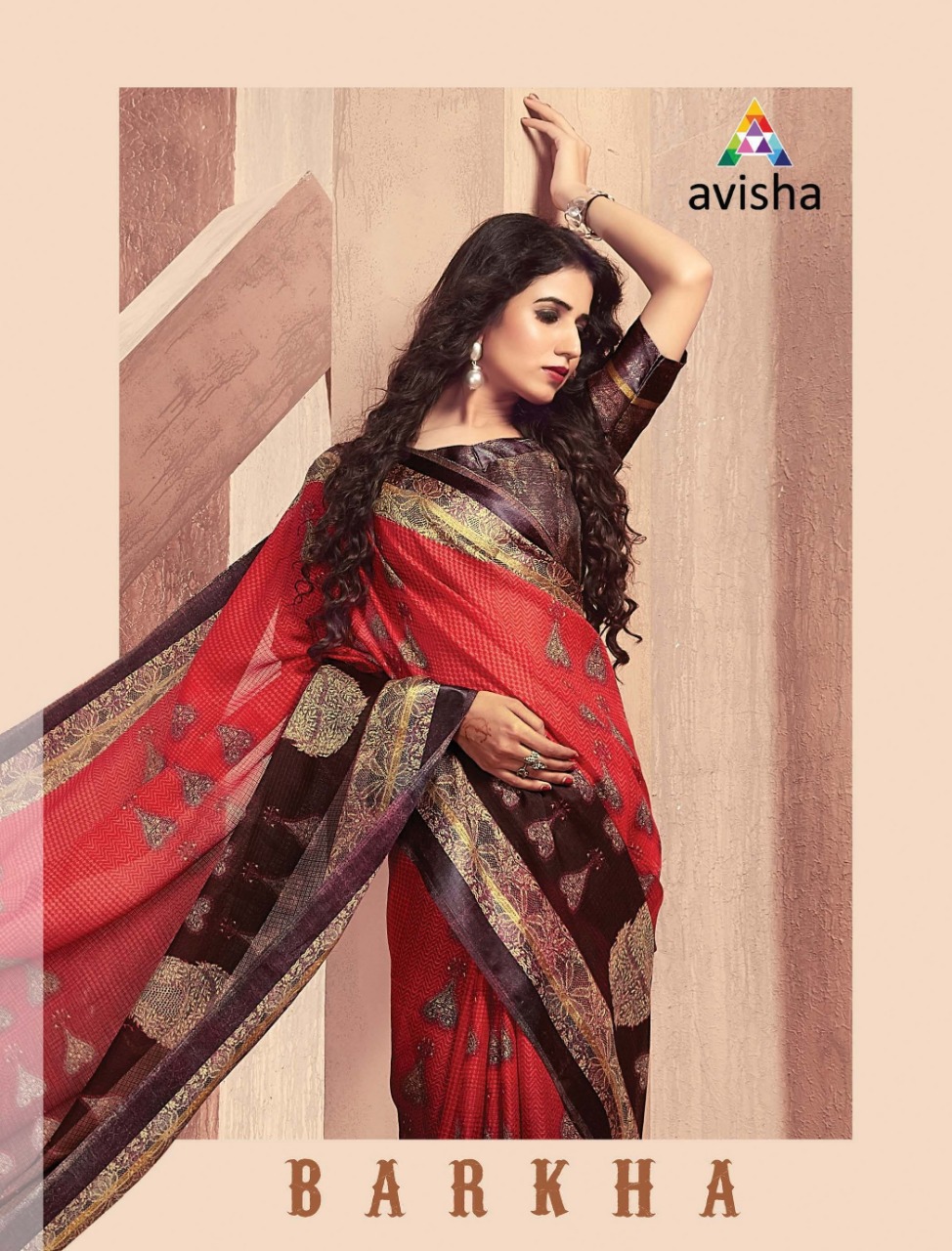 Avisha Cotton Barkha Designer Saree Catalog Wholesale Price Surat
