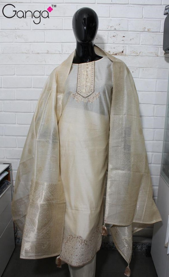 Ganga Eknoor 148 chanderi silk partywear suits online dealer