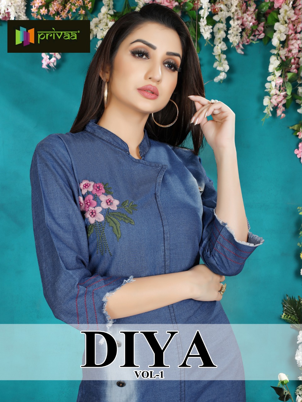 Privaa Diya vol 1 denim gown collection trader online