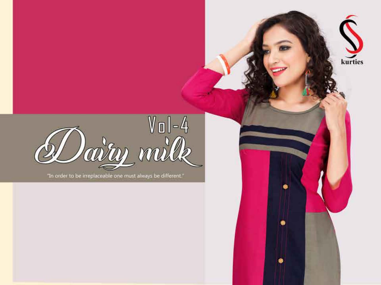 SS Kurtis Dairy milk vol 4 daily wear kurti collection surat