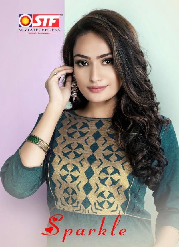 STF Sparkle Straight Cotton Kurtis Catalog Buy online In Wholesale